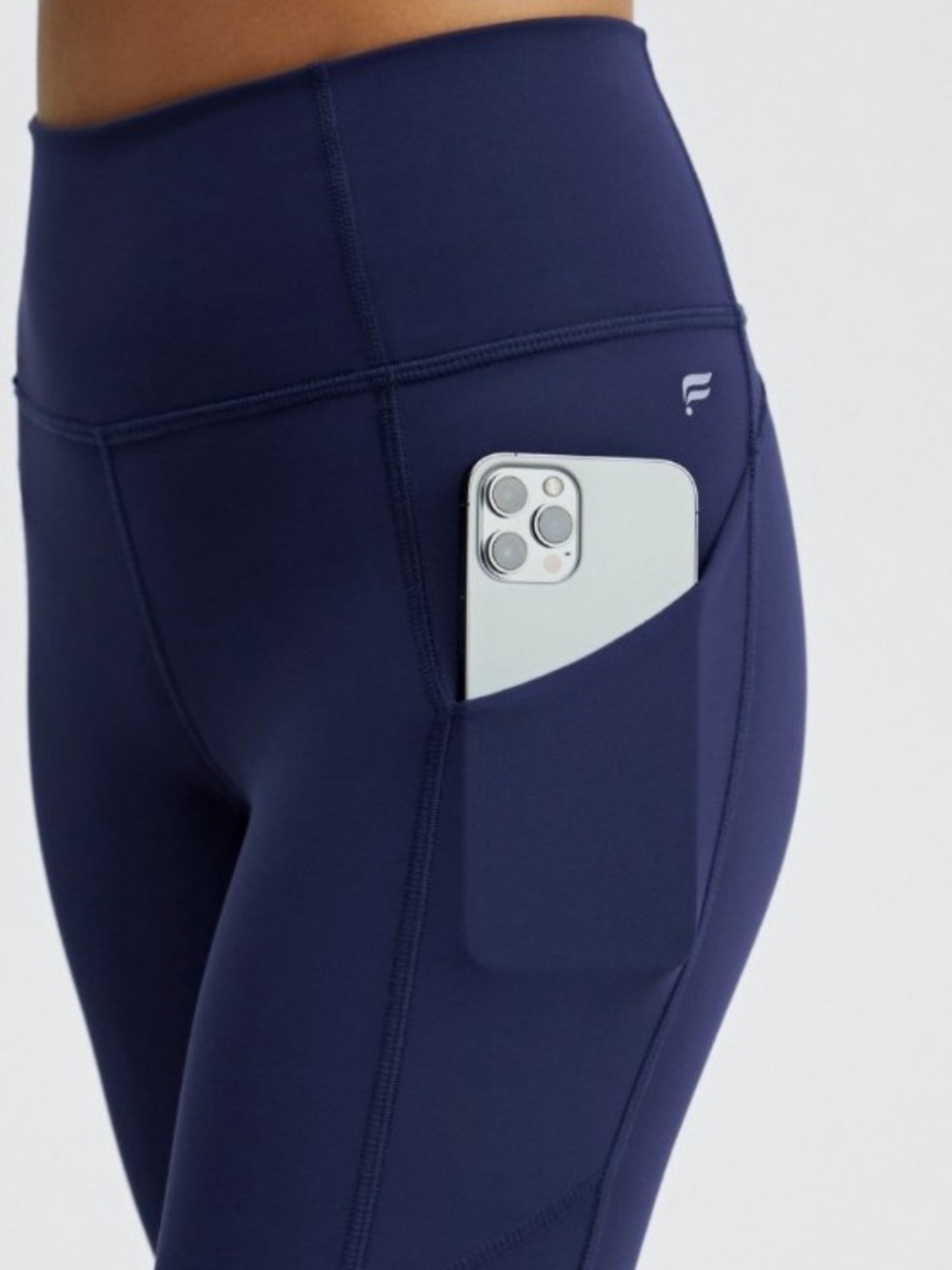 Fabletics Pureluxe Leggings XXS Navy Blue High Rise Workout Yoga Pockets Gym